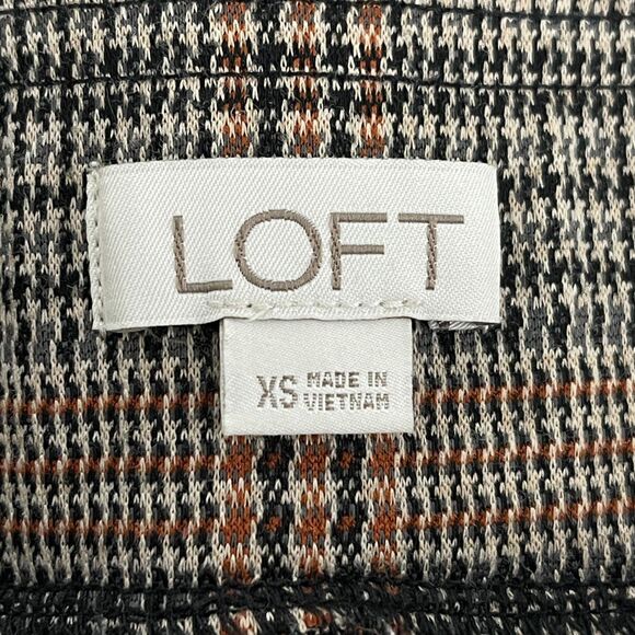 LOFT 2021 Plaid Ponte Stretch Pull On High Waist Leggings Women's Size XS - Picture 3 of 9